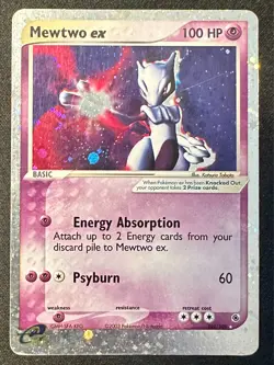 Mewtwo ex SWIRL! 101/109 EX Ruby & Sapphire Pokemon Card Nintendo Holo Rare - Mp - Image 1
