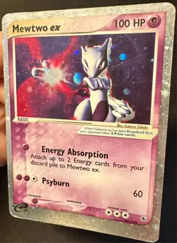 Mewtwo ex SWIRL! 101/109 EX Ruby & Sapphire Pokemon Card Nintendo Holo Rare - Mp - Image 4