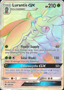 Lurantis GX (Secret) 150/149 Secret Rare SM Base Set Pokemon Card MP - Image 1