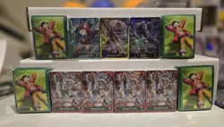 One Piece Starter Deck x7 LOT! + x4 Sealed Monkey.D.Luffy Card Sleeves - Image 1