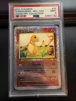 Pokemon TCG Charmander 70/110 Legendary Collection 2002 Reverse Holo Card PSA 9 - Image 1