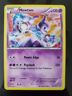Mewtwo 53/113 Holo Pokemon TCG Card Black White Legendary Treasures Near Mint NM - Image 1