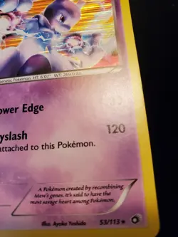 Mewtwo 53/113 Holo Pokemon TCG Card Black White Legendary Treasures Near Mint NM - Image 4