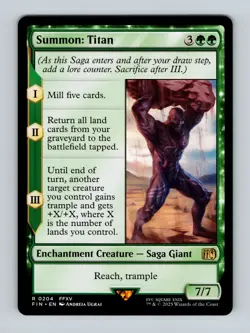 MTG: FIN 204 Summon: Titan Regular NM - Image 1