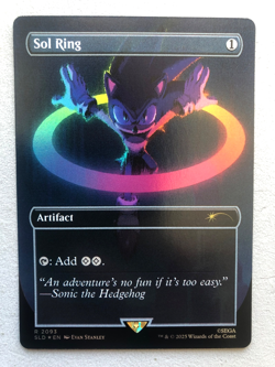 Mtg Carte Magic Secret Lair Sonic Hedgehog Sol Ring FOIL Eng NM - Image 1