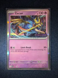 Pokemon Phantasmal Flames Zacian Pre-Release Stamped Promo - Image 1