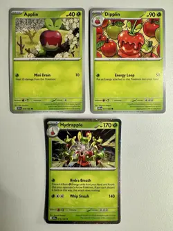 Phantasmal Flames Blister Promos Pokemon TCG Applin, Dipplin, and Hydrapple - Image 1