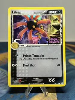 Lileep 68/110 Reverse Holo Delta Species EX Holon Phantoms Stamped Pokemon Card - Image 1