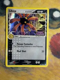 Lileep 68/110 Reverse Holo Delta Species EX Holon Phantoms Stamped Pokemon Card - Image 2