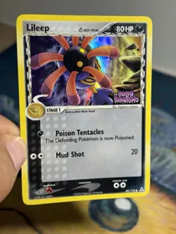 Lileep 68/110 Reverse Holo Delta Species EX Holon Phantoms Stamped Pokemon Card - Image 3