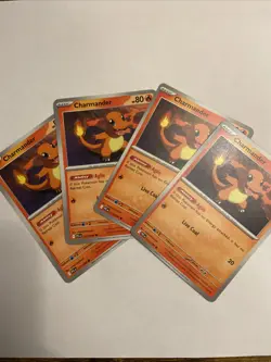 4x PLAYSET! Charmander 011/094 - Pokemon Phantasmal Flames NM IN HAND - Image 1