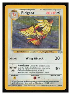 Pidgeot 8/64 Holo Rare Pokemon TCG 1999 Jungle - Image 1