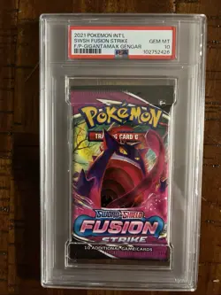 Pokemon Fusion Strike Gigantamax Gengar Art Authentic Sealed Booster Pack PSA 10 - Image 1
