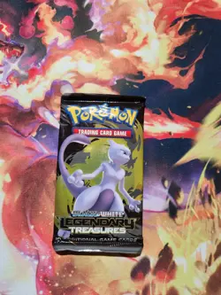 Pokemon Black and White Legendary Treasure Booster Pack Factory Sealed (Mewtwo) - Image 1