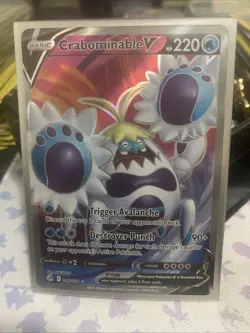 Crabominable V 248/264 Fusion Strike Full Art Holo Ultra Rare Pokemon TCG NM - Image 1