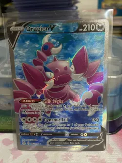 Pokemon TCG Drapion V Sword & Shield - Lost Origin 182/196 Holo Ultra Rare - Image 1