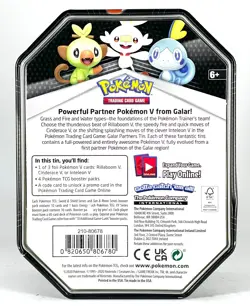 Pokemon TCG: Galar Partner Tin Rillaboom V 4 Booster Packs - Image 2