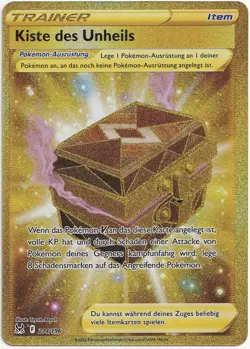 Pokemon Kiste des Unheils Gold Secret Rare Verlorener Ursprung 214/196 NM DE - Image 1