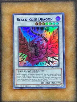 Yugioh Black Rose Dragon LDS2-EN110 Ultra Rare 1st Ed BLUE NM - Image 1