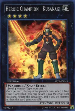 Yugioh! MP Heroic Champion - Kusanagi - ABYR-EN043 - Super Rare - 1st Edition Mo - Image 1