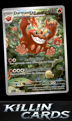 Darmanitan - 098/086 098/086 Pokemon Illustration Rare SV: Black Bolt Card NM - Image 1