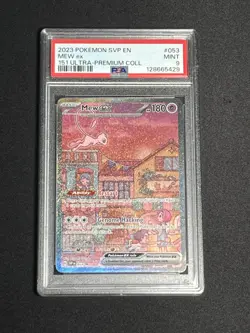 Pokemon TCG 2023 Ultra Premium Collection Mew EX Promo Card #53 PSA 9 Mint - Image 1