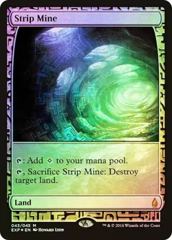 NM+ FOIL MTG Strip Mine Masterpiece Series Zendikar Expeditions #043 Magic Card - Image 1