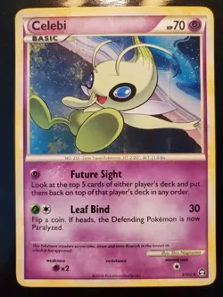 Celebi 3/102 Holo Rare Pokemon TCG HGSS Triumphant Card Near Mint NM Johto - Image 2