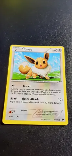 Eevee 89/116 Plasma Freeze Regular Common Pokemon Card TCG Trading Card Game - Image 1