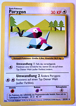 Porygon Base Set 39/102 - Pokemon TCG Card - Vintage WOTC - NM/LP - Image 1