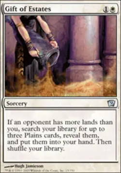 Gift of Estates MTG NM front LP back white magic card 9th edition - Image 1