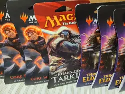 MTG Magic 12x Hanger Booster Pack Lot 4x Core 2020, 7x Throne Eldraine, 1x Khans - Image 3