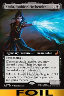 1x - Azula, Ruthless Firebender - FOIL EXTENDED ART - Avatar: The Last Airbender - Image 1