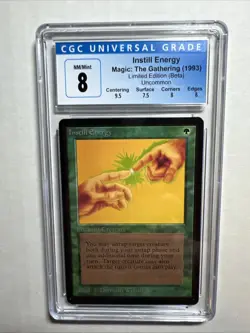 MTG BETA Instill Energy CGC 8 NM/Mint (w/ 9.5 centering) 1993 - Image 1