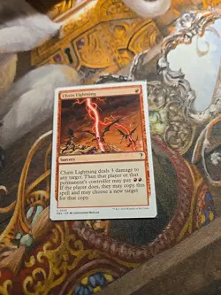 Chain Lightning White Border MTG Mystery Booster 2 - Pack Fresh - - Image 1