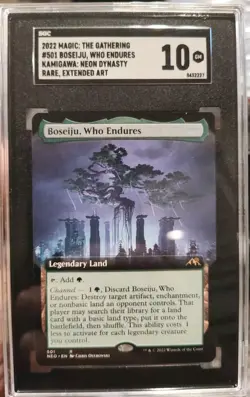 MTG 2022 Kamigawa NEO Boseiju Who Endures Extended Art SGC 10 Gem MT Rare #501 - Image 1