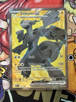 TCG Pokemon English Zekrom ex 158/086 Sv: Black Bolt Holo - Image 1