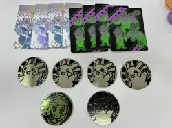 Pokemon Accessories Lot Sleeves Coins Dividers Dice and Eevee Pouch - Image 2