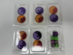 Pokemon Accessories Lot Sleeves Coins Dividers Dice and Eevee Pouch - Image 3