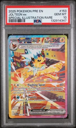 Jolteon ex Pokemon Prismatic Evolutions Special Illustration Rare 153/131 PSA 10 - Image 1