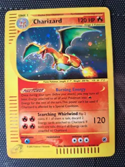 Pokemon TCG - Holo Charizard Expedition 6/165 with swirl - Image 1