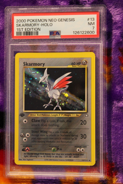 Pokemon TCG Skarmory 13/111 Neo Genesis Holo 1st Edition Vintage PSA Grade 7 - Image 1