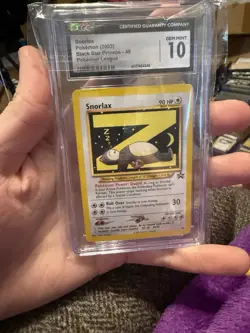 Pokemon 2002 Snorlax #49 Pokemon League Promo Black Star Promo GEM MINT CGC 10 - Image 1