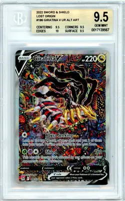 Pokemon Giratina V #186 Lost Origin Alt Art BGS 9.5 Gem Mint - Image 1