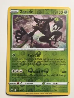 Pokemon TCG - Zarude - 019/198 - Rare - Reverse Holo - Chilling Reign - NM - Image 1