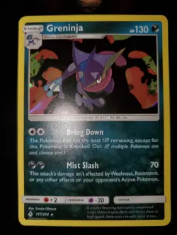 Greninja 117/214 Holo Rare Pokemon TCG Sun Moon Unbroken Bonds Very LP Alola - Image 3