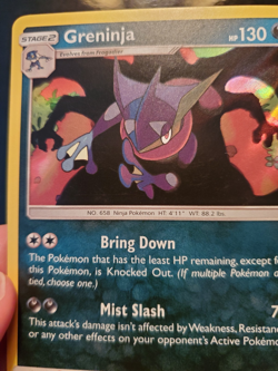 Greninja 117/214 Holo Rare Pokemon TCG Sun Moon Unbroken Bonds Very LP Alola - Image 5