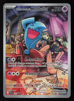 Team Rocket's Wobbuffet 203 SV: Scarlet & Violet Promo Cards Pokemon TCG LP+ - - Image 1
