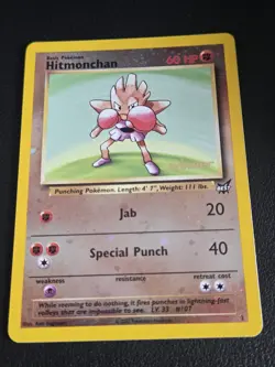 Hitmonchan 2 Holo WINNER Stamped Best of Game Promo Pokemon Card NM - Image 2