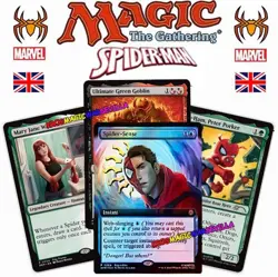MTG Mary Jane, Spider-sense, Peter Porker, Goblin MARVEL SPIDER-MAN Promo Cards - Image 1